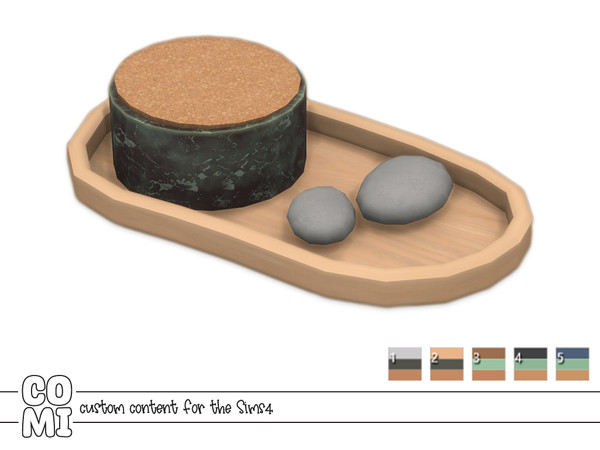 Sims 4 — Comiko Bathroom Candle With Stones by Comiko — Bathroom set is composed of 10 items 10 Items Bathroom Basket Big