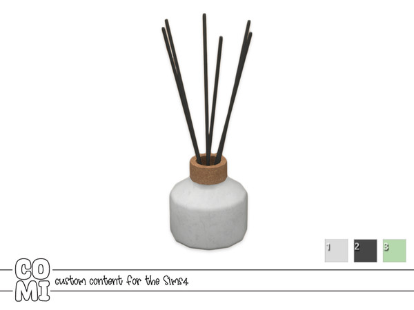 Sims 4 — Comiko Bathroom Reed Diffuser by Comiko — Bathroom set is composed of 10 items 10 Items Bathroom Basket Big - 3