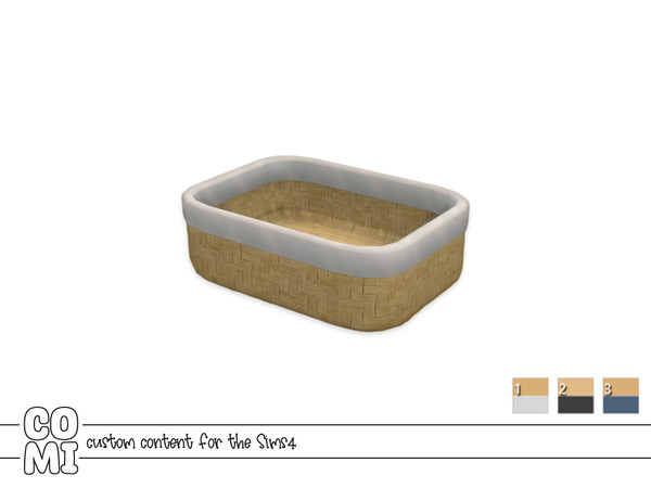 Sims 4 — Comiko Bathroom Small Basket by Comiko — Bathroom set is composed of 10 items 10 Items Bathroom Basket Big - 3