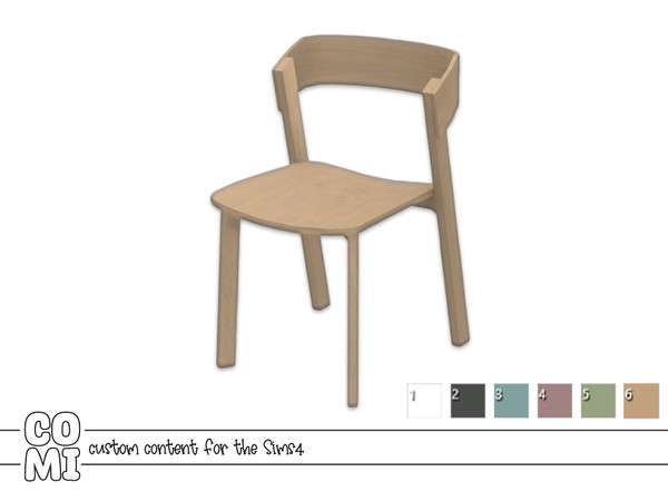 Sims 4 — Comiko Office Chair by Comiko — Office set composed of desk, chair, lamp, notebooks, pen holder, board, and rug.