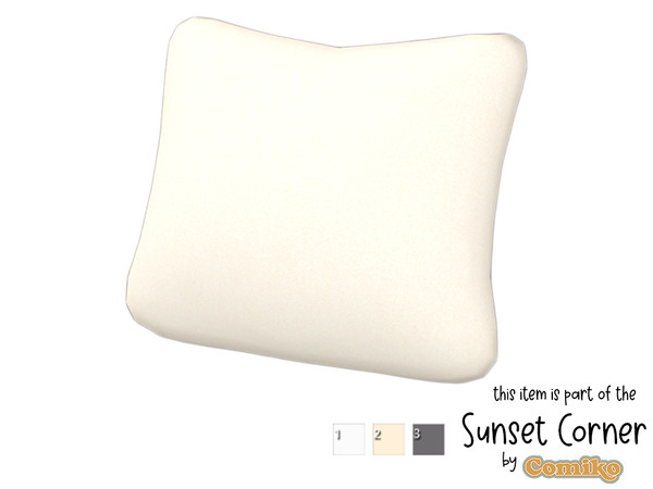 Sims 4 — Comiko Sunset Corner Big Cushion Pillow by Comiko — Hi there! The Sunset Corner is finally here! I hope you guys
