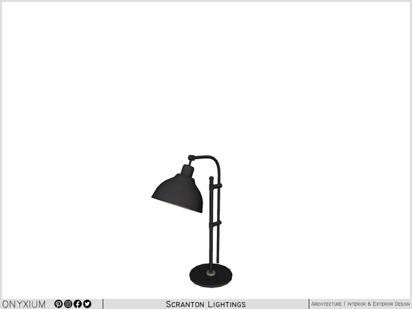 Sims 4 — Scranton Table Lamp by Onyxium — Onyxium@TSR Design Workshop Lighting Collection - Belong To The 2024 Year