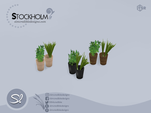 Sims 4 — Stockholm Herbs by SIMcredible! — by SIMcredibledesigns.com available at TheSimsResource 4 colors variations