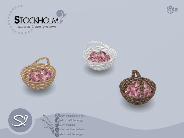 Sims 4 — Stockholm Garlic basket by SIMcredible! — *Decor only just like EA clutter* by SIMcredibledesigns.com available