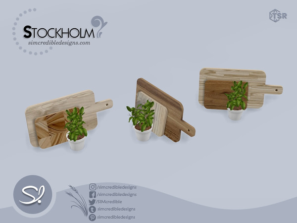 Sims 4 — Stockholm Cutting Board by SIMcredible! — by SIMcredibledesigns.com available at TheSimsResource 3 colors