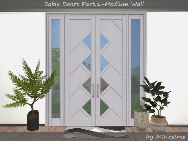 Sims 4 — Sable Doors Part.1 - Medium wall by Mincsims — With a sleek design, they are perfect for residential or