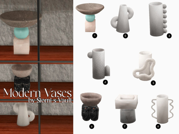 Sims 4 — Modern Vases by siomisvault — Again with the vases I know but I like making those and when you don't know what