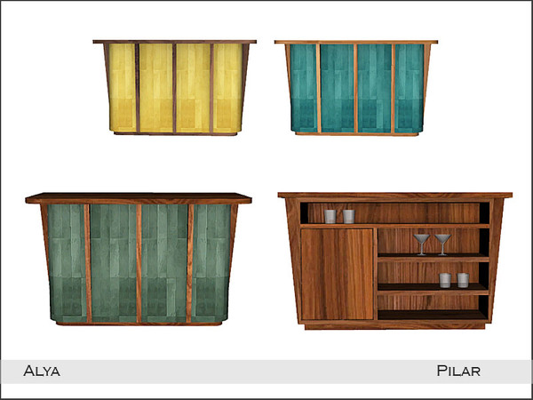 Sims 4 — Pilar Alya Bar by Pilar — A tropical set for the hot summer days by the sea