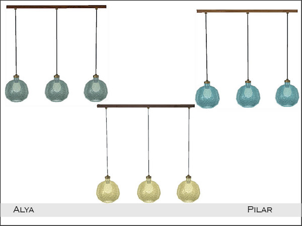 Sims 4 — Pilar Alya CeilingLight 3 by Pilar — A tropical set for the hot summer days by the sea