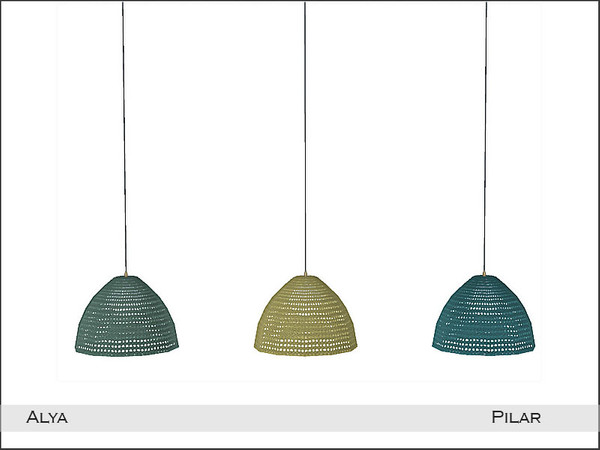 Sims 4 — Pilar Alya CeilingLight Medium by Pilar — A tropical set for the hot summer days by the sea