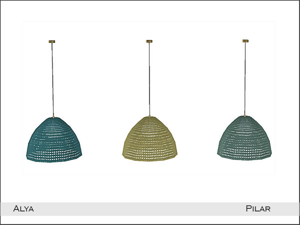 Sims 4 — Pilar Alya CeilingLight by Pilar — A tropical set for the hot summer days by the sea