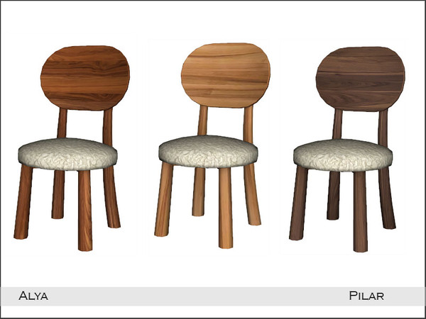 Sims 4 — Pilar Alya DiningChair by Pilar — A tropical set for the hot summer days by the sea