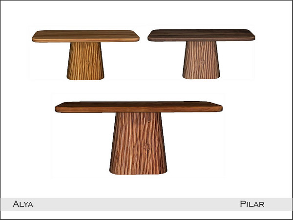 Sims 4 — Pilar Alya DiningTable by Pilar — A tropical set for the hot summer days by the sea