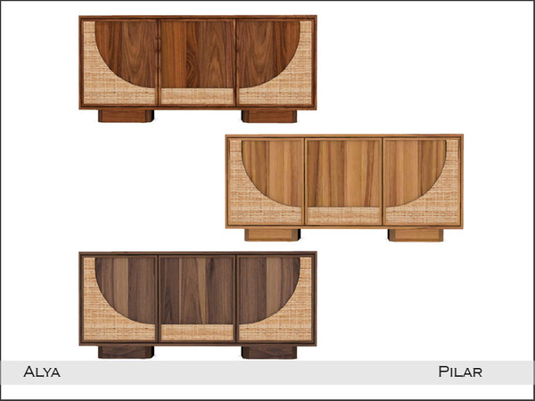 Sims 4 — Pilar Alya Sideboard by Pilar — A tropical set for the hot summer days by the sea