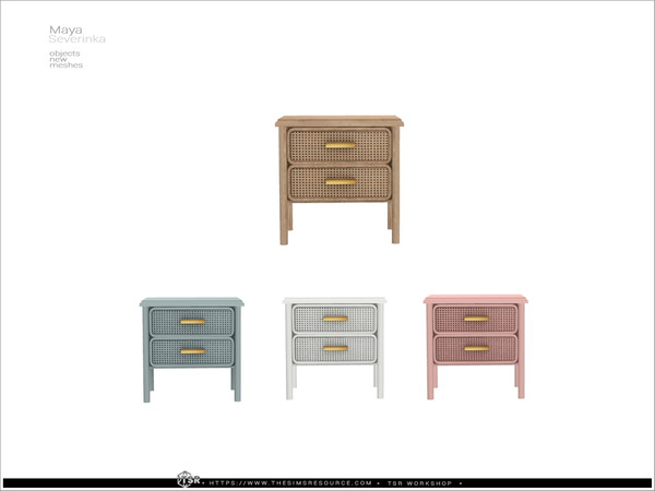 Sims 4 — Maya - end table small by Severinka_ — A set of furniture and decor for a children's room or a teenager's room