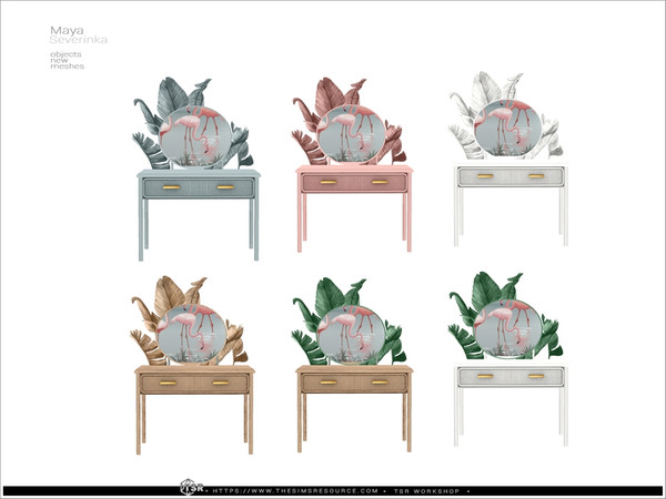 Sims 4 — Maya - vanity table by Severinka_ — A set of furniture and decor for a children's room or a teenager's room in a