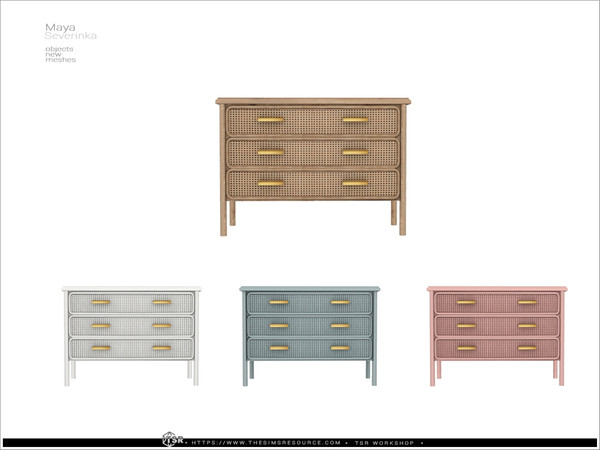 Sims 4 — Maya - dresser by Severinka_ — A set of furniture and decor for a children's room or a teenager's room in a