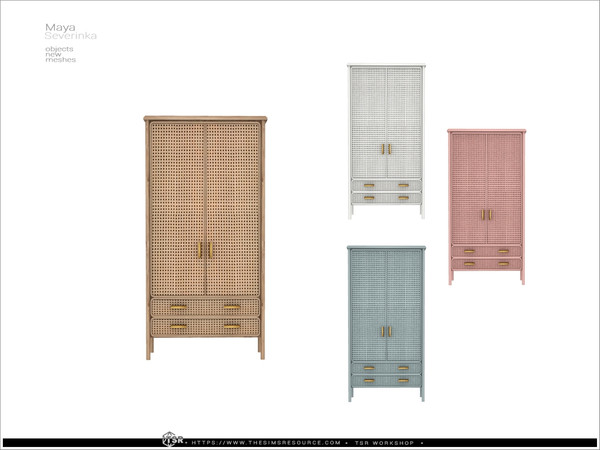 Sims 4 — Maya - wardrobe by Severinka_ — A set of furniture and decor for a children's room or a teenager's room in a