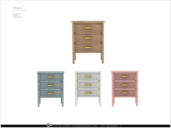 Sims 4 — Maya - end table by Severinka_ — A set of furniture and decor for a children's room or a teenager's room in a