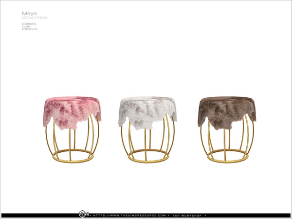 Sims 4 — Maya - pouf by Severinka_ — A set of furniture and decor for a children's room or a teenager's room in a bright