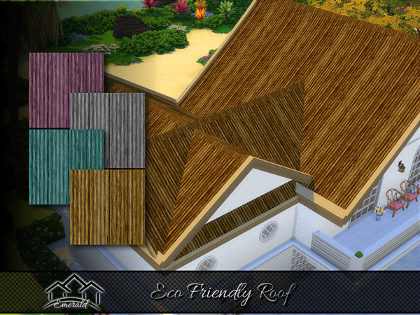 Sims 4 — Eco Friendly Roof by Emerald — Relaxing and refreshing your home with natural Eco friendly and green solution