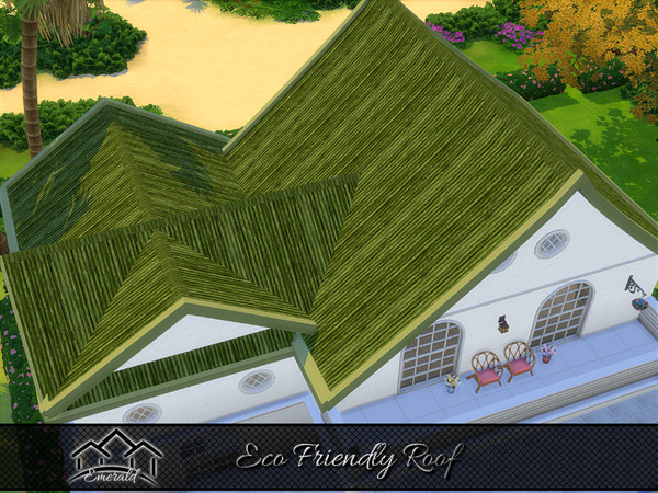 Sims 4 — Eco Friendly Roof2 by Emerald — Relaxing and refreshing your home with natural Eco friendly and green solution