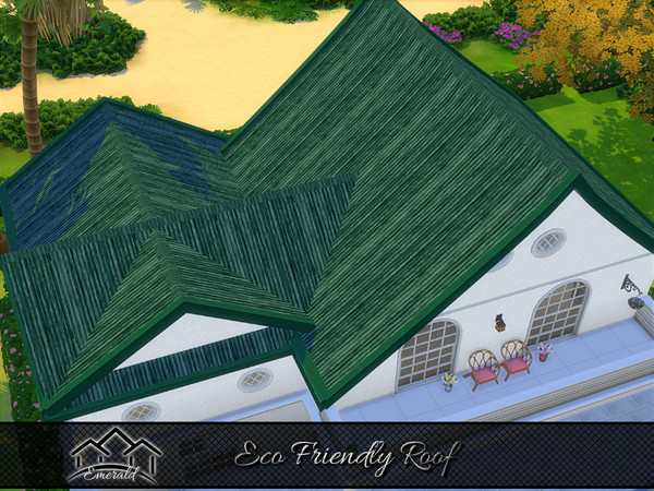 Sims 4 — Eco Friendly Roof3 by Emerald — Relaxing and refreshing your home with natural Eco friendly and green solution