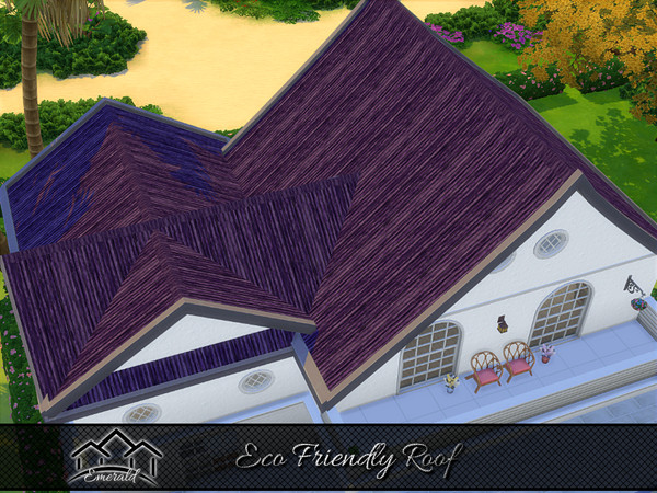 Sims 4 — Eco Friendly Roof4 by Emerald — Relaxing and refreshing your home with natural Eco friendly and green solution
