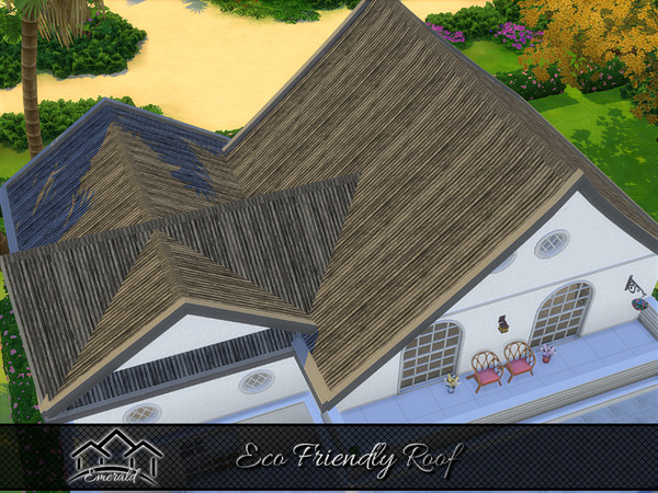 Sims 4 — Eco Friendly Roof5 by Emerald — Relaxing and refreshing your home with natural Eco friendly and green solution