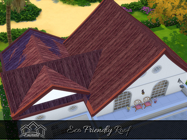Sims 4 — Eco Friendly Roof6 by Emerald — Relaxing and refreshing your home with natural Eco friendly and green solution