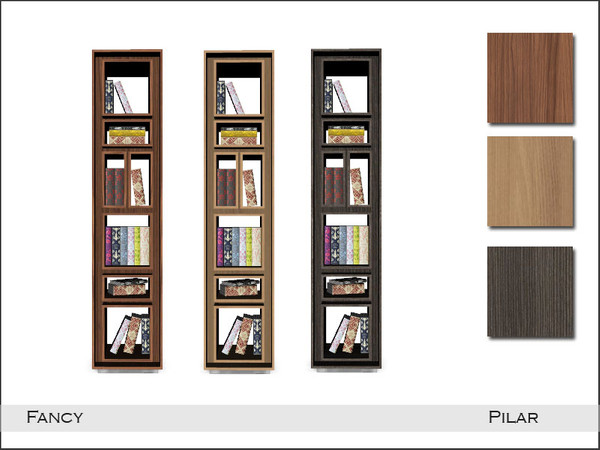 Sims 4 — Pilar Fancy BookShelf by Pilar — Study and relaxation corner in cheerful colors