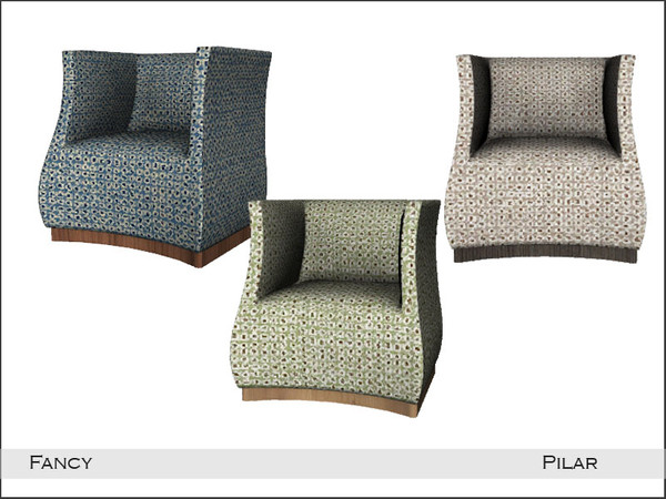 Sims 4 — Pilar Fancy LivingChair by Pilar — Study and relaxation corner in cheerful colors