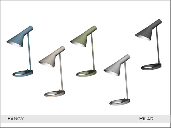 Sims 4 — Pilar Fancy TableLamp by Pilar — Study and relaxation corner in cheerful colors