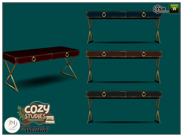 Sims 4 — cozy studies filio desk by jomsims — cozy studies filio office set for your Sims.