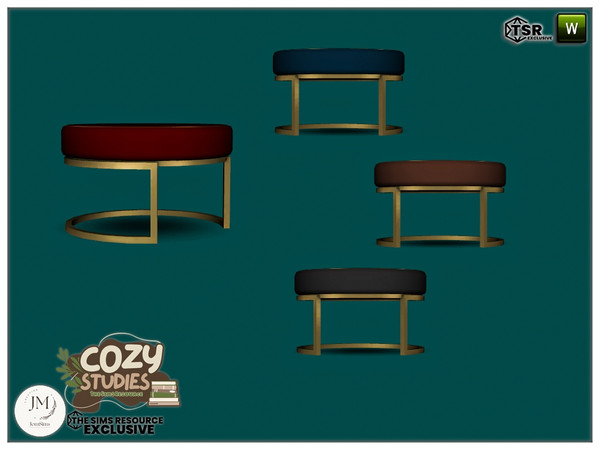 Sims 4 — cozy studies filio end table by jomsims — cozy studies filio office set for your Sims.