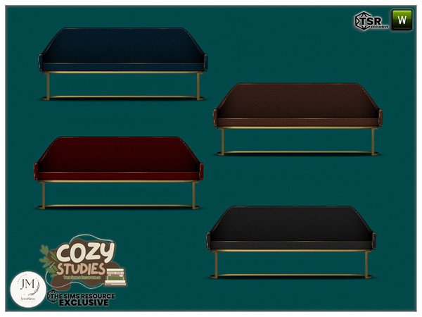 Sims 4 — cozy studies filio loveseat by jomsims — cozy studies filio office set for your Sims.