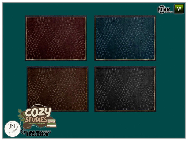 Sims 4 — cozy studies filio rugs by jomsims — cozy studies filio office set for your Sims.