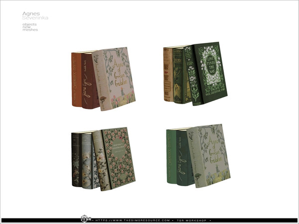 Sims 4 — Agnes - books 04 by Severinka_ — A set of furniture and decor for a read corner in Light Academia.
