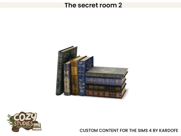 Sims 4 — kardofe_The secret room_Books 1 by kardofe — Second part of a Dark Academy style studio, in it you will find, a