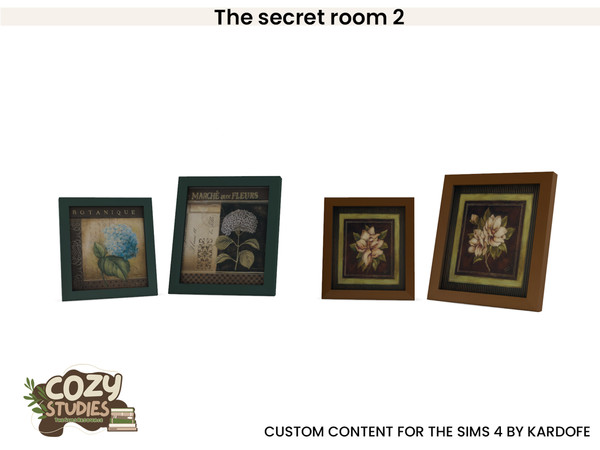 Sims 4 — kardofe_The secret room_Photo frames by kardofe — Second part of a Dark Academy style studio, in it you will