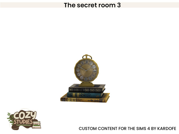Sims 4 — kardofe_The secret room_Books and watch by kardofe — Third part of a Dark Academy style studio, in it you will