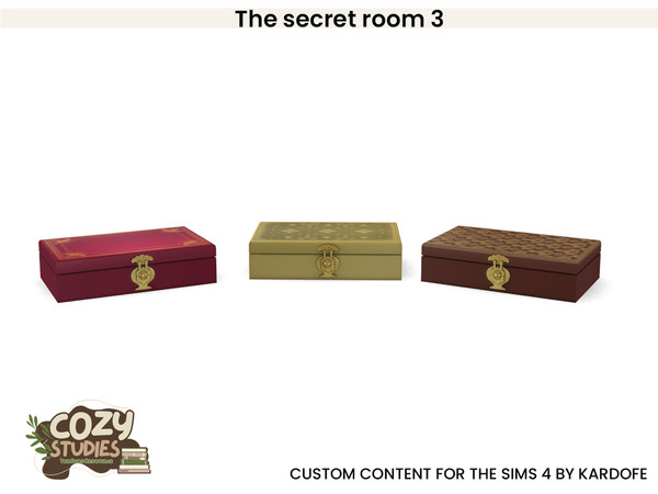 Sims 4 — kardofe_The secret room_Box by kardofe — Third part of a Dark Academy style studio, in it you will find a desk
