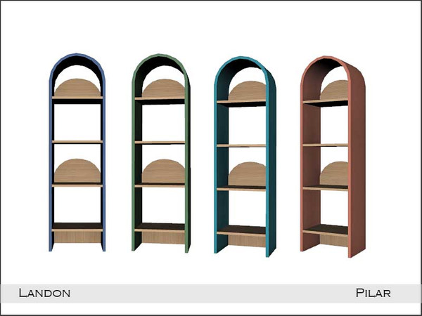 Sims 4 — Pilar Landon BookShelf by Pilar — Vibrant colors, a fun way to go back to the studio
