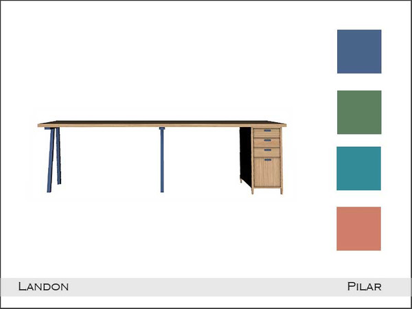 Sims 4 — Pilar Landon DeskDouble by Pilar — Vibrant colors, a fun way to go back to the studio