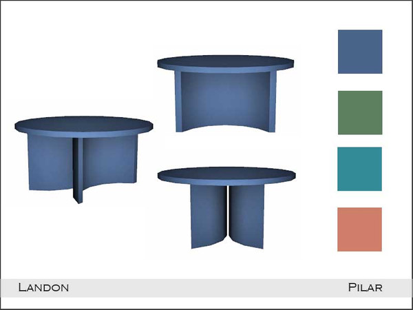 Sims 4 — Pilar Landon EndTable by Pilar — Vibrant colors, a fun way to go back to the studio