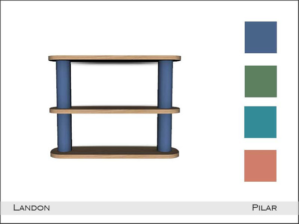 Sims 4 — Pilar Landon Shelf by Pilar — Vibrant colors, a fun way to go back to the studio