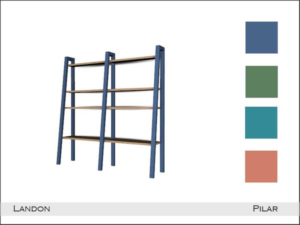 Sims 4 — Pilar Landon Shelf2 by Pilar — Vibrant colors, a fun way to go back to the studio