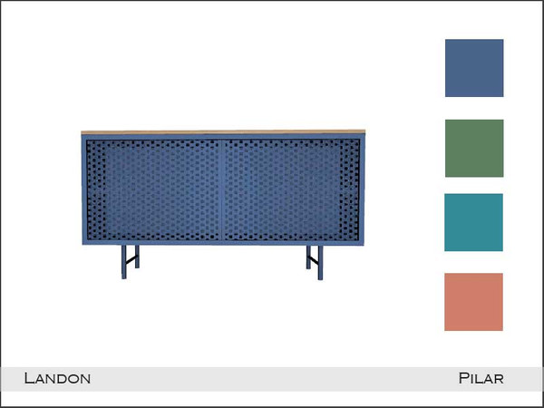 Sims 4 — Pilar Landon Sideboard by Pilar — Vibrant colors, a fun way to go back to the studio