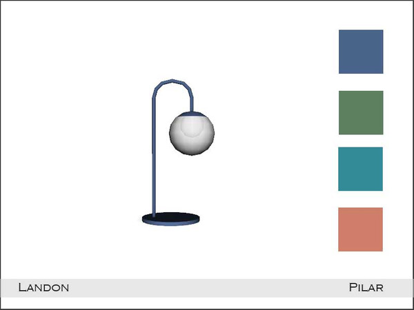 Sims 4 — Pilar Landon TableLamp by Pilar — Vibrant colors, a fun way to go back to the studio