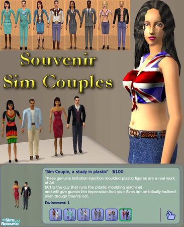 Sims 2 — Souvenir Sim Couples by Dr Pixel — Figurines, Action Figures, Barbie Dolls - Call 'em what you like, here is a